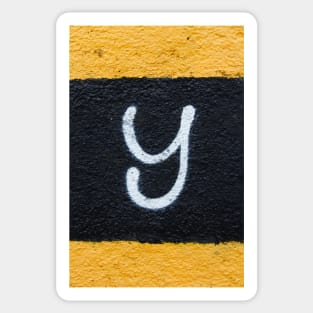 CAPITAL Uppercase Letter Y Sticker